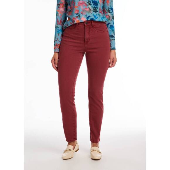 NEW FDJ suzanne straight leg denim in rust red - Picture 4 of 5